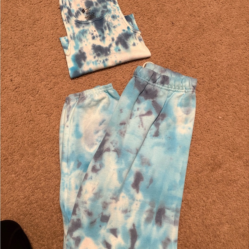 Vibrant Blue Tie-Dye Lounge Set